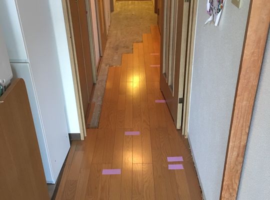 新規フローリング張替え工事